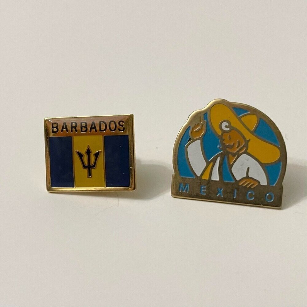 Mexico and Barbados Pin